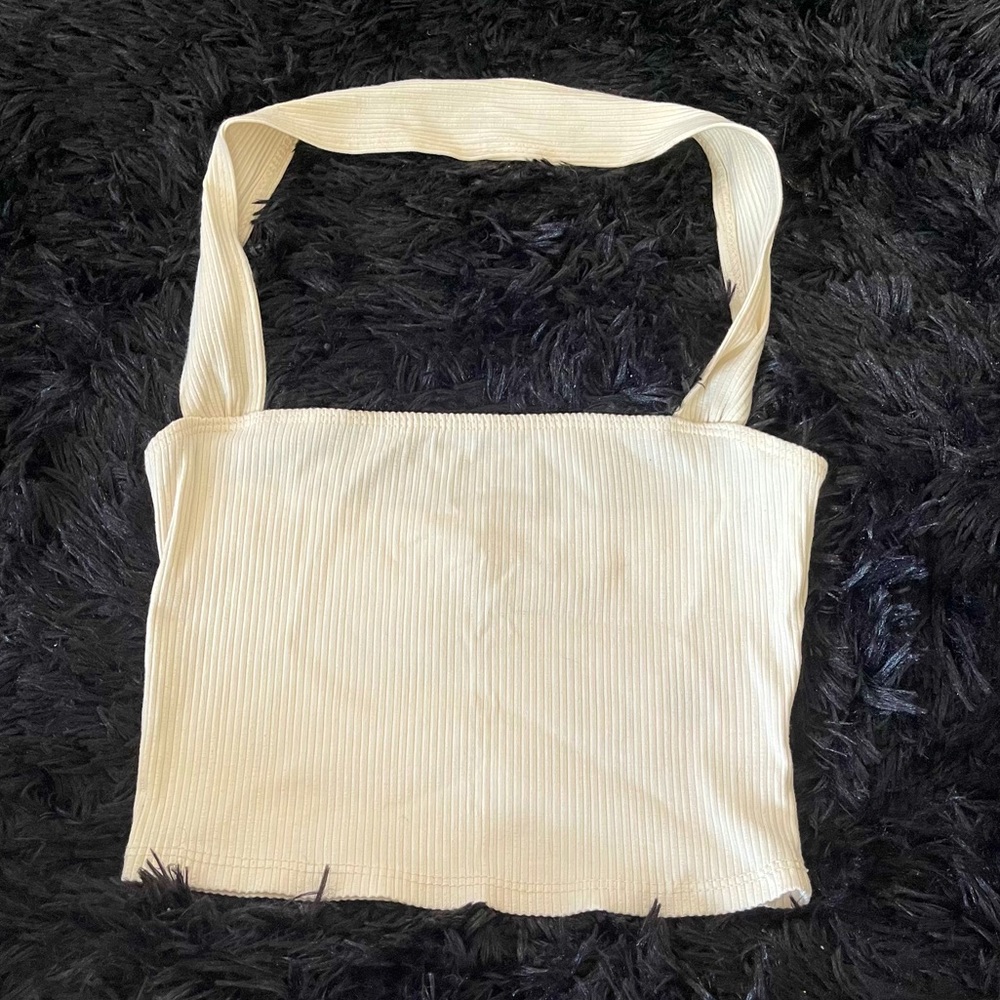 Cream crop top